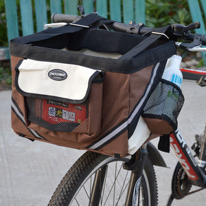 Removable Front Pet Bicycle Carrier Basket: Your Pet's New Favorite Ride