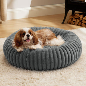Discover the Comfort of Our Round Plush Rabbit Fur Pet Bed